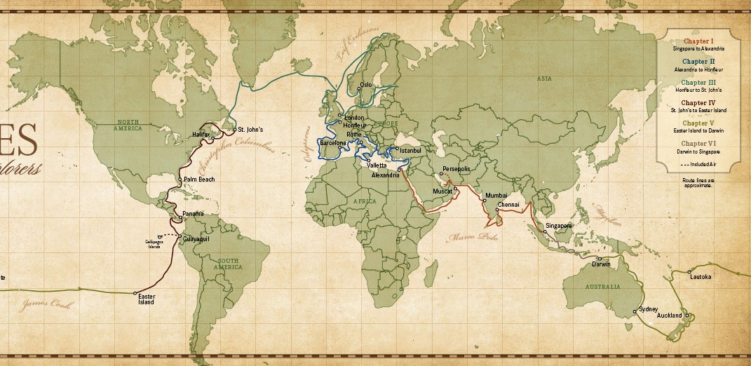 Карта на околосветско пътешествие